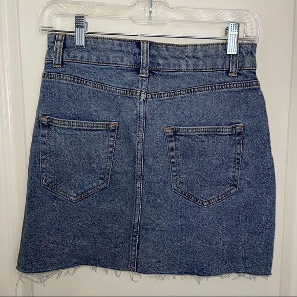 Wild Fable Raw Hem Jean Skirt Sz 4 - Picture 14 of 16